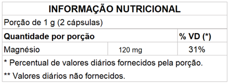 Magnesio Dimalato 500mg 60 cápsulas Nathus