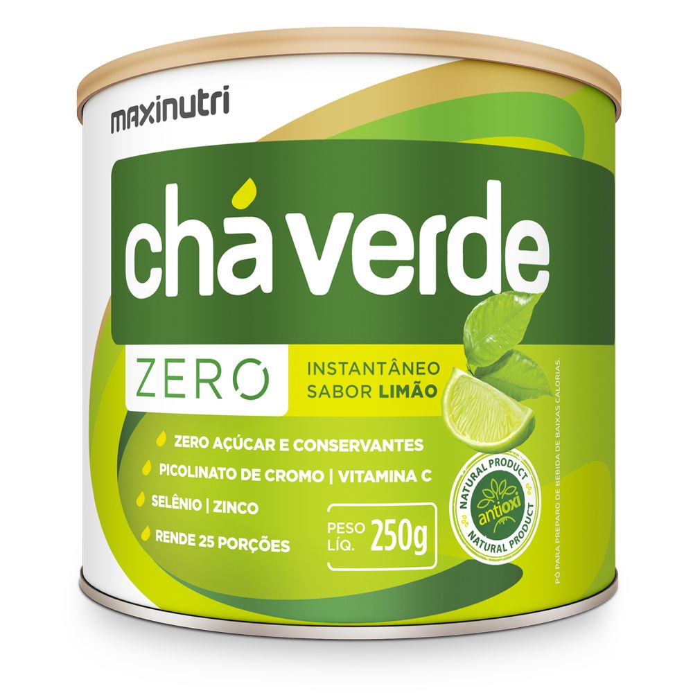 Cha Verde Soluvel Zero 250g Limao Maxinutri