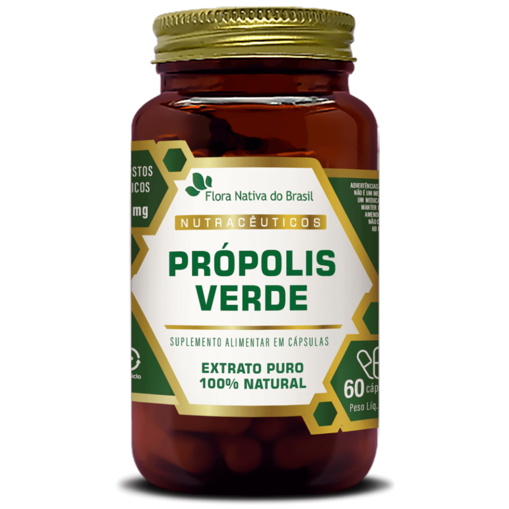 Extrato de Propolis Verde 500mg 60 cápsulas Flora Nativa