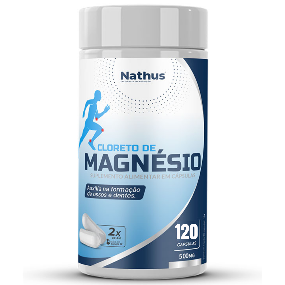 Cloreto de Magnesio PA 500mg 120 cápsulas Nathus