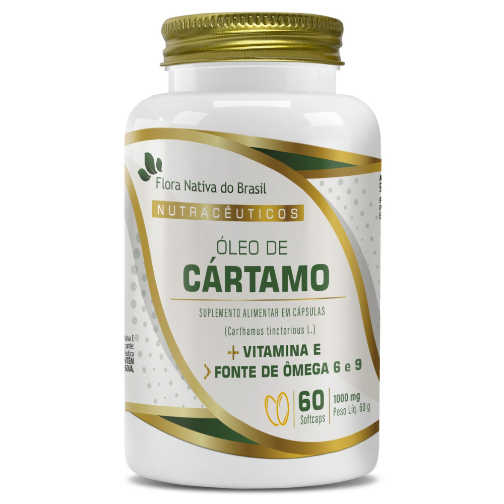Oleo de Cartamo com Vitamina E 1000mg 60 cápsulas Flora Nativa