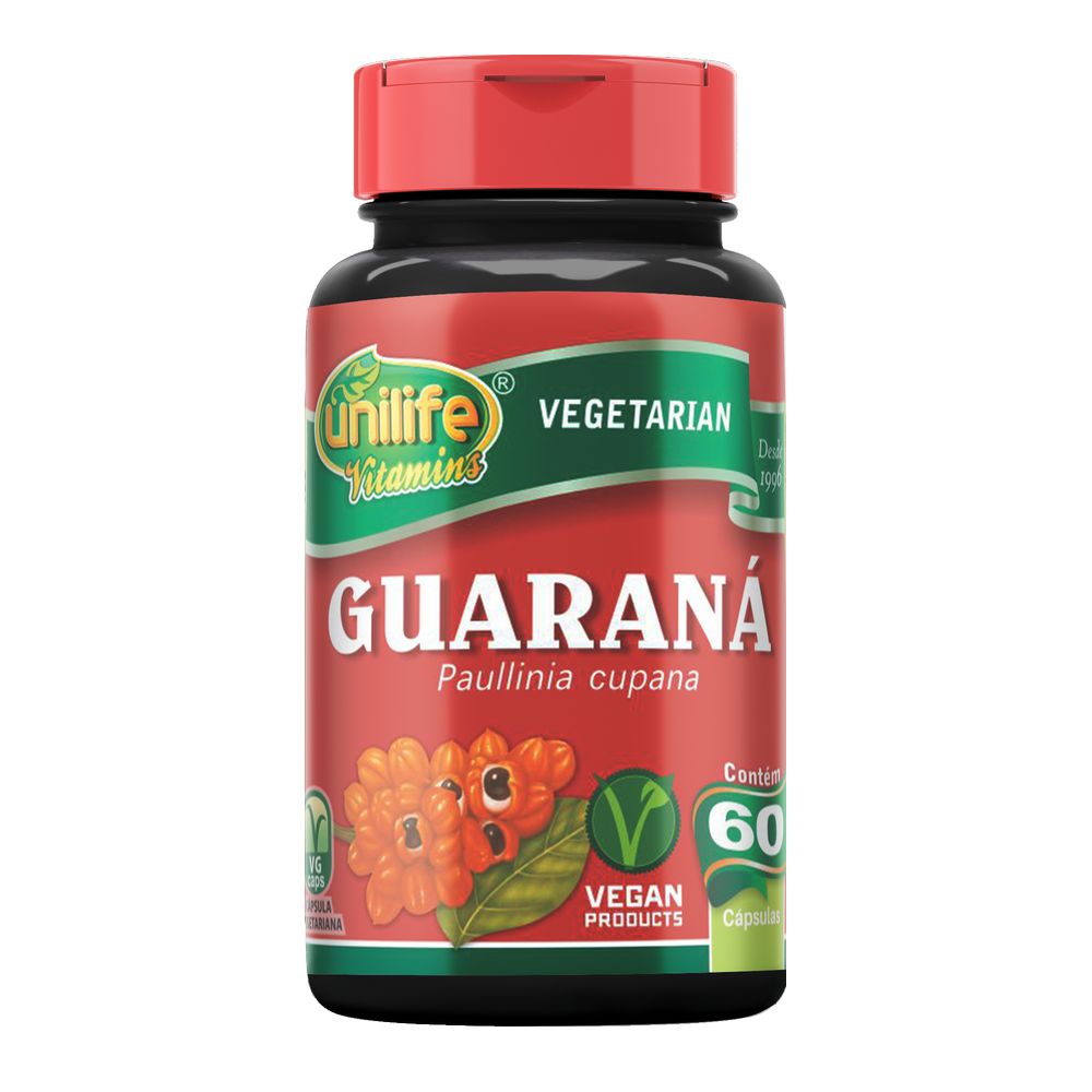 Guarana 500mg 60 cápsulas Unilife