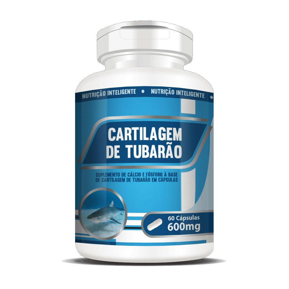 Cartilagem de Tubarao 600mg 60 cápsulas RN Suplementos