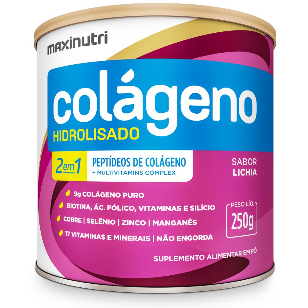 Colageno Hidrolisado 2em1 250g Lichia Maxinutri