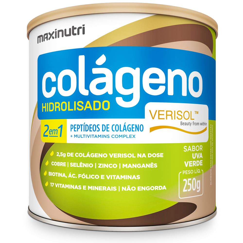 Colageno Hidrolisado 2em1 Verisol 250g Uva Verde Maxinutri