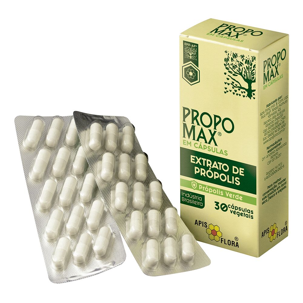 Propomax Extrato de Propolis Verde sem Alcool 310mg 30 cápsulas Apisflora