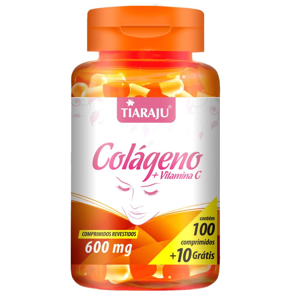 Colageno com Vitamina C 600mg 100+10 comprimidos Tiaraju