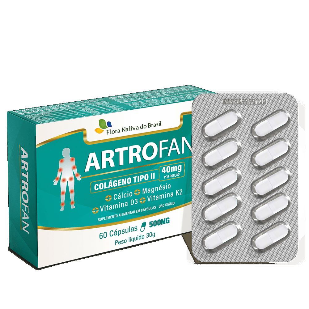 Artrofan (Com Colageno II, MDK, Calcio) 500mg 60 cápsulas Flora Nativa