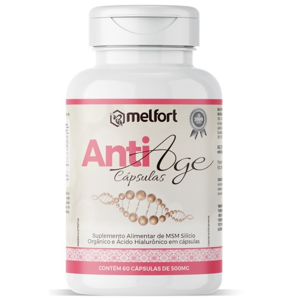 Anti Age (Hialuronico + Silicio Organico + MSM) 500mg 60 cápsulas Melfort