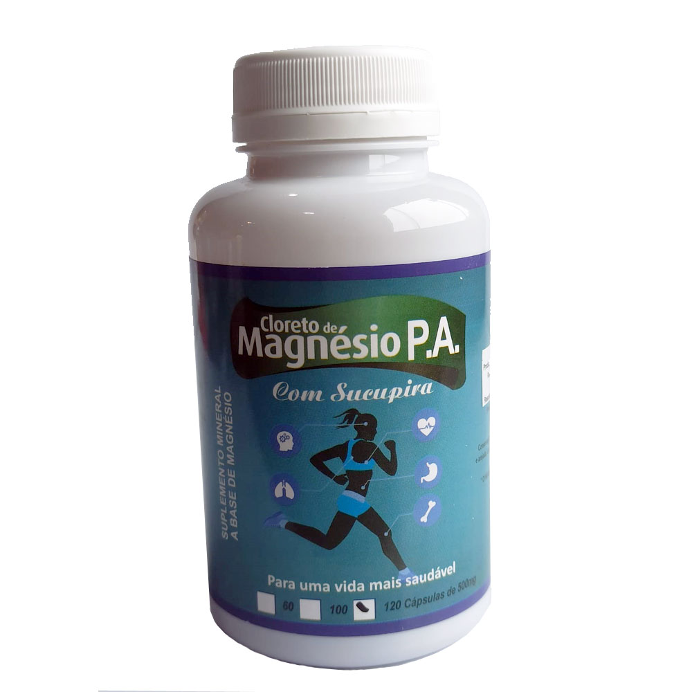 Cloreto de Magnesio com Sucupira 500mg 120 cápsulas Uni Ervas