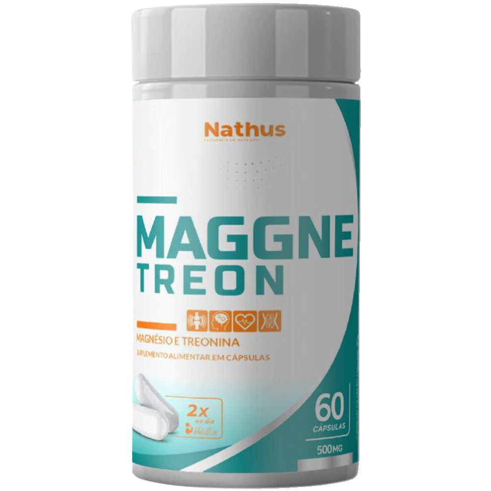 Magnesio Treonato - Maggne Treon 500mg 60 cápsulas Nathus