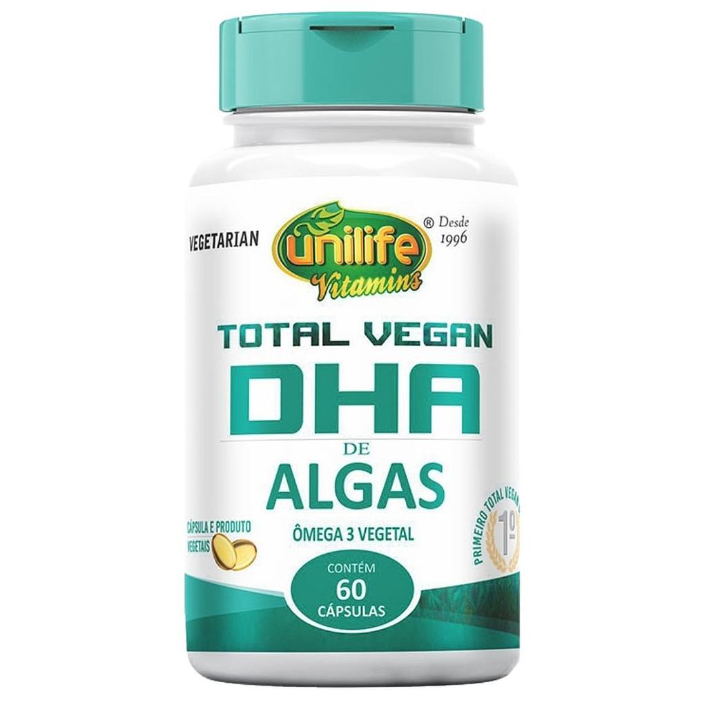 DHA de Algas Total Vegan - Omega 3 Vegetal 700mg 60 cápsulas Unilife