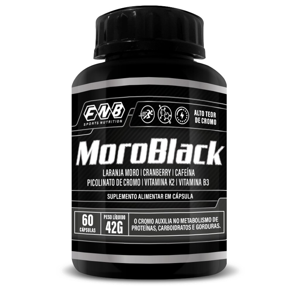Moroblack (Com Laranja Moro, Cranberry, Quitosana, Psyllium e Cafeina) 700mg 60 cápsulas Flora Nativa