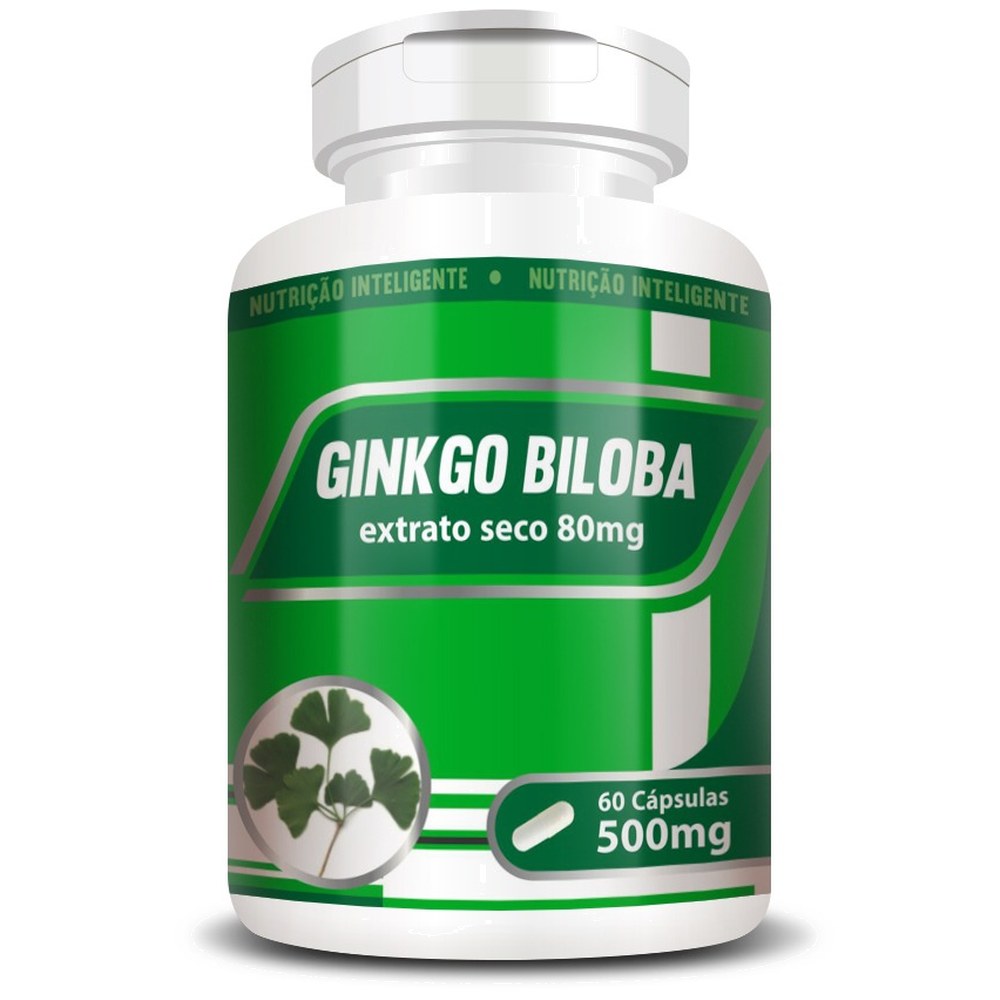 Ginkgo Biloba (Extrato Seco 80 mg) 500mg 60 cápsulas RN Suplementos