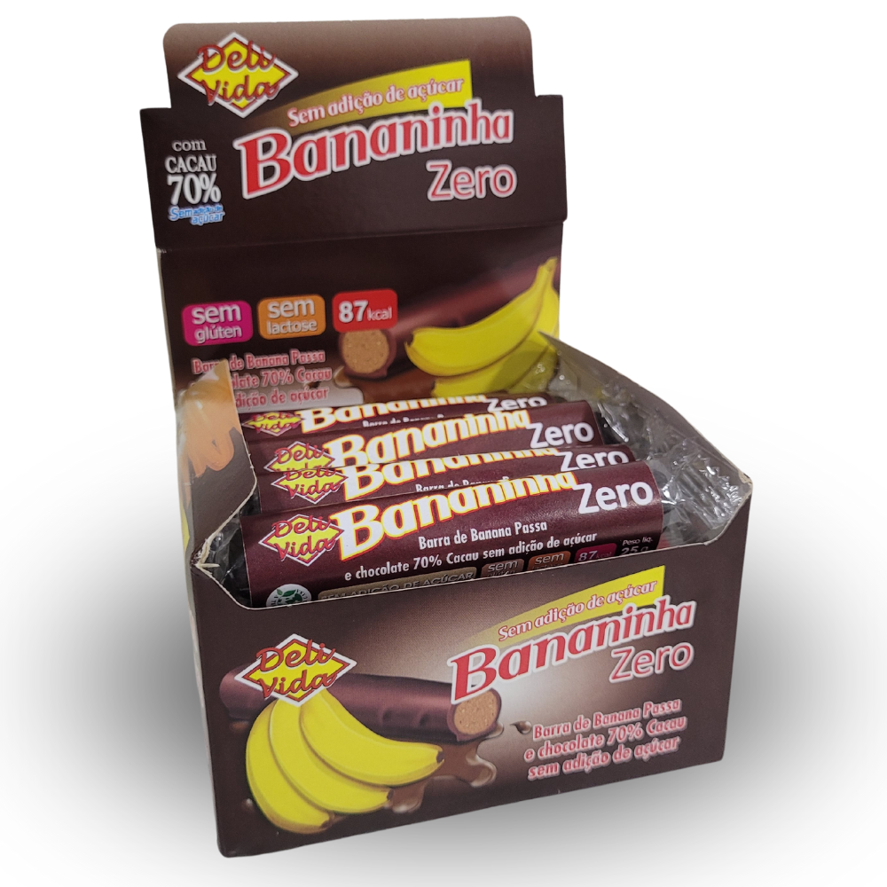 Bananinha Zero (Light/Diet) Chocolate Cacau 70% 20un/25g Doce Vida