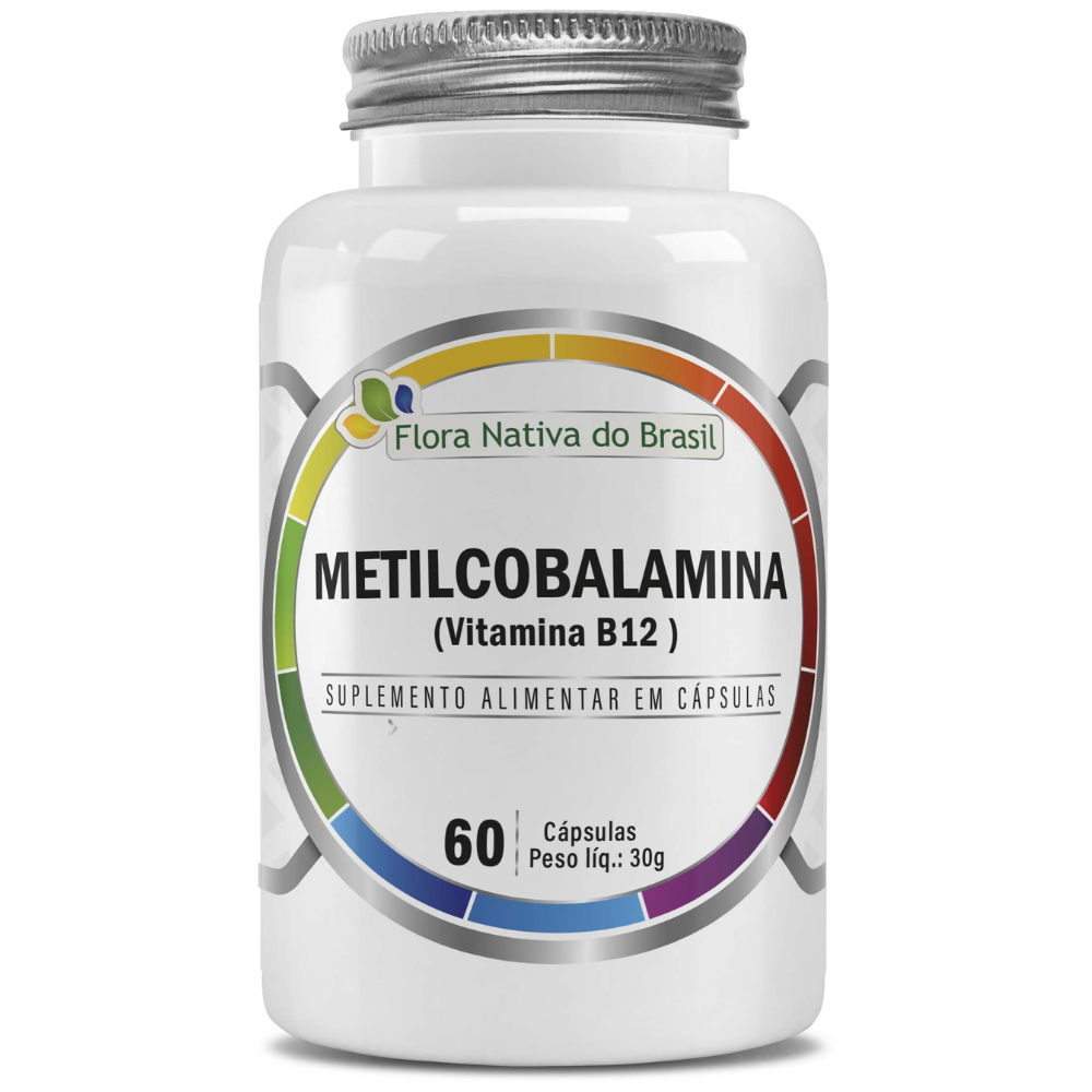 Metilcobalamina - Vitamina B12 500mg 60 Cápsulas Flora Nativa