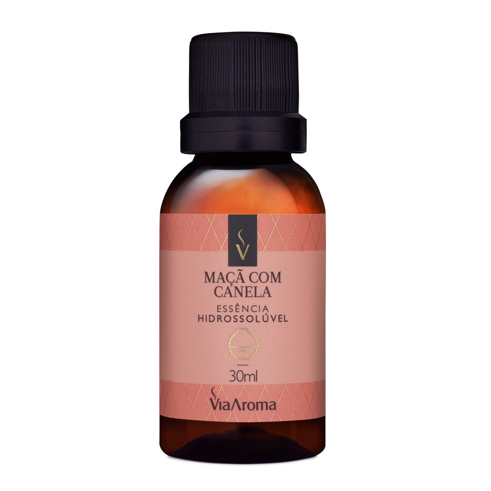 Essencia Hidrossoluvel Maça com Canela 30ml Via Aroma