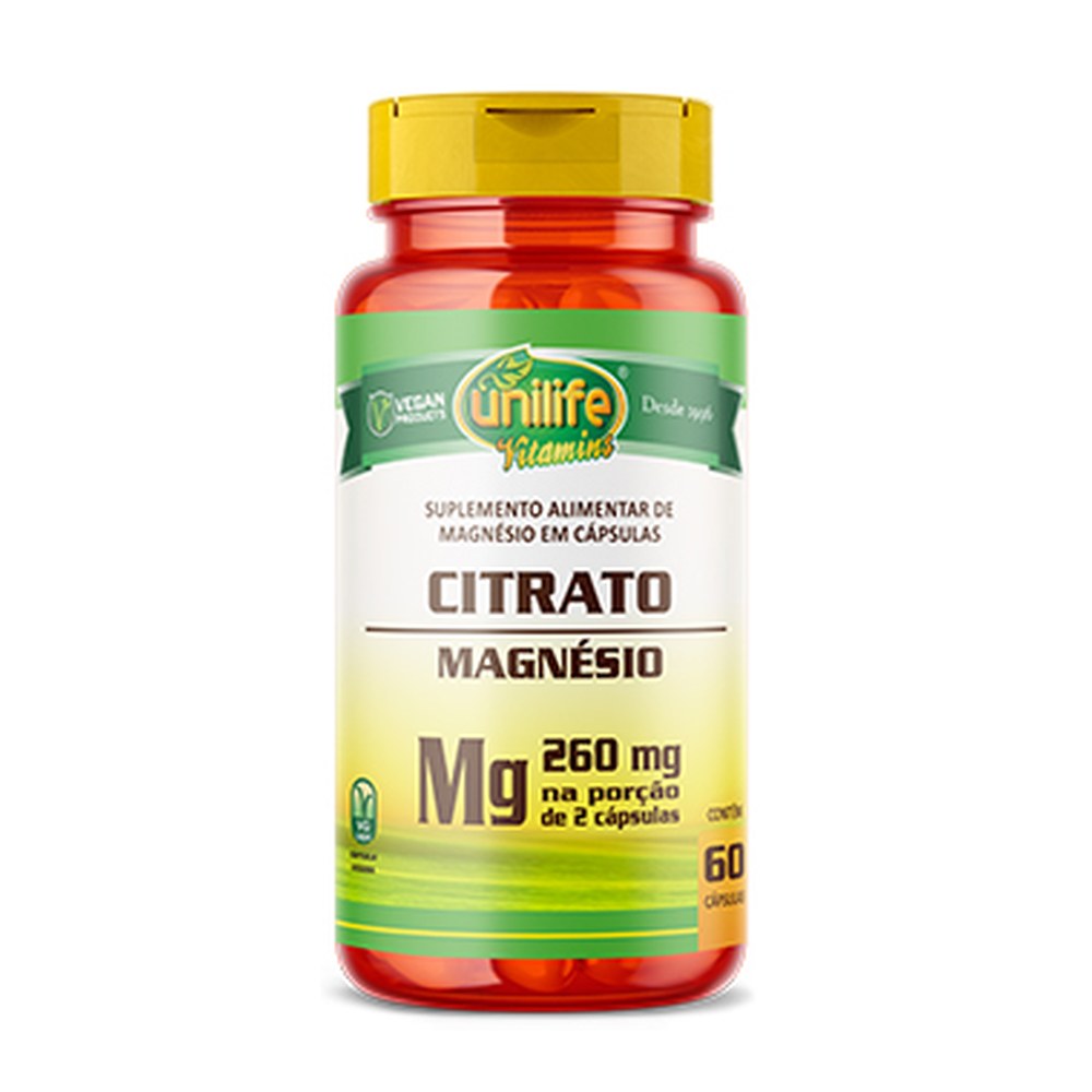 Magnesio Citrato 500mg 60 cápsulas Unilife
