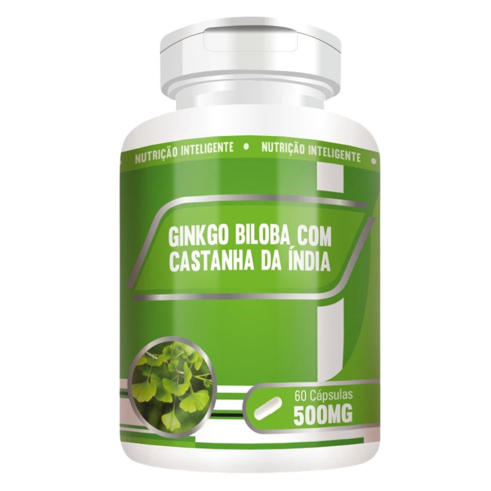 Ginkgo Biloba com Castanha da India 500mg 60 cápsulas RN Suplementos