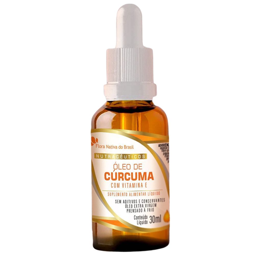 Oleo de Curcuma em gotas com Vitamina E 30ml Flora Nativa