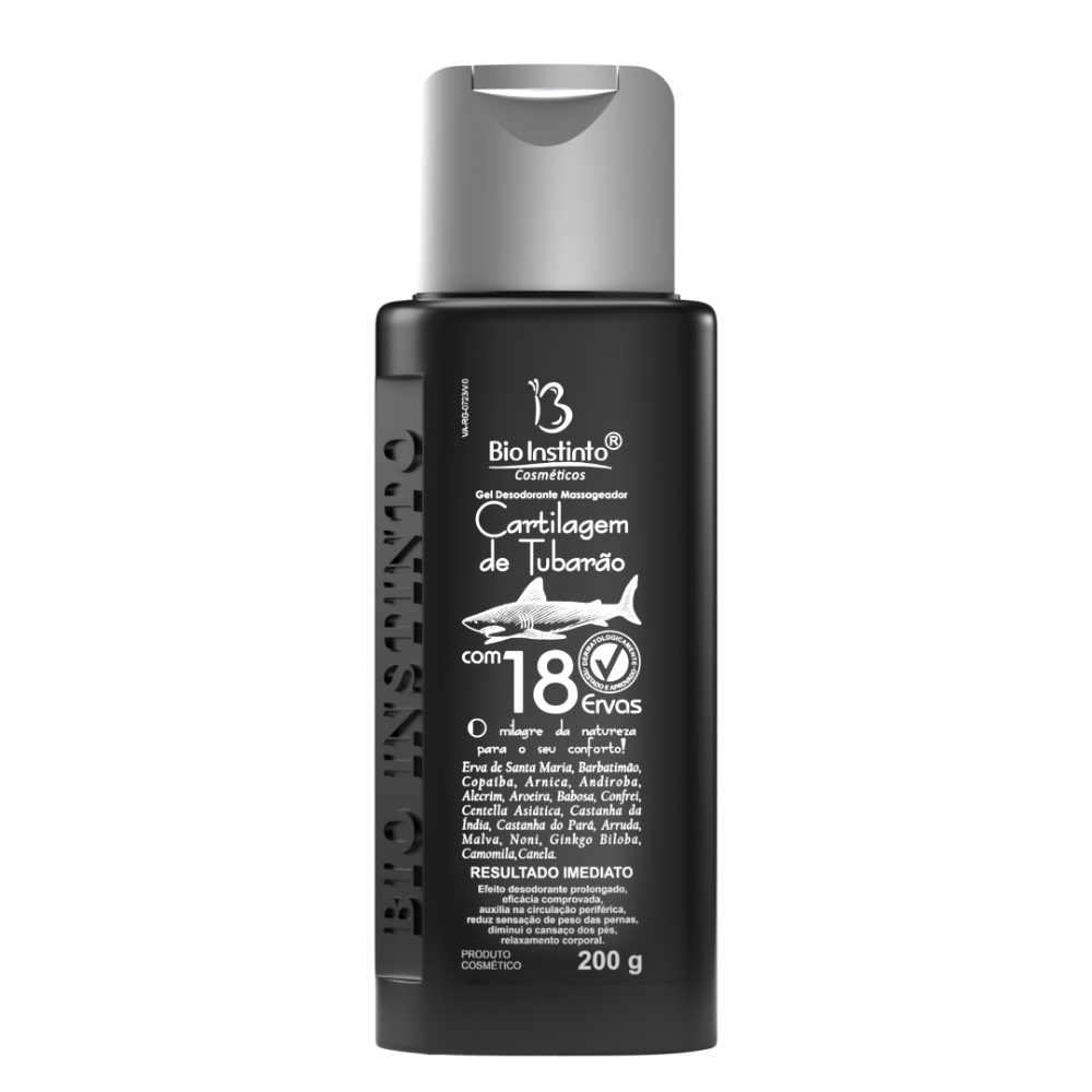 Gel Massageador Cartilagem de Tubarao com 18 ervas 200g Bio Instinto