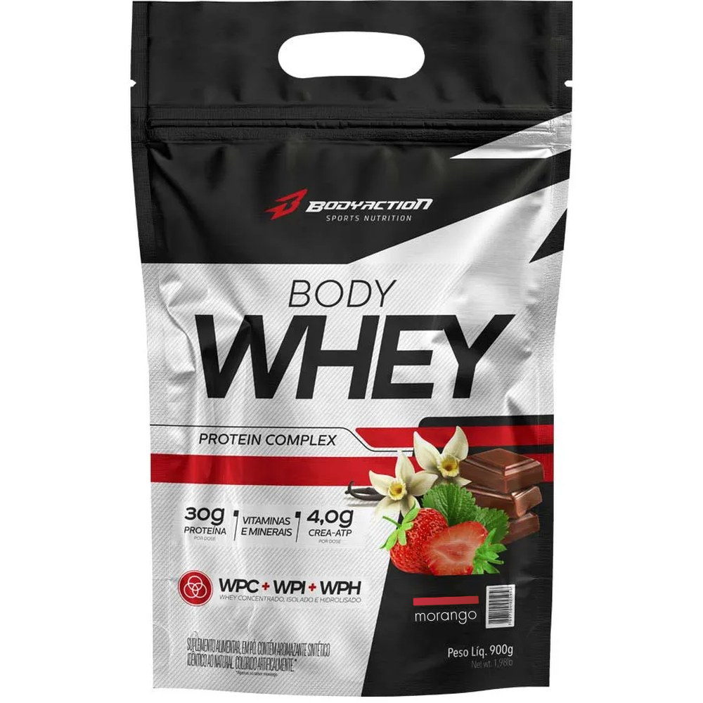Body Whey 900g Morango Body Action