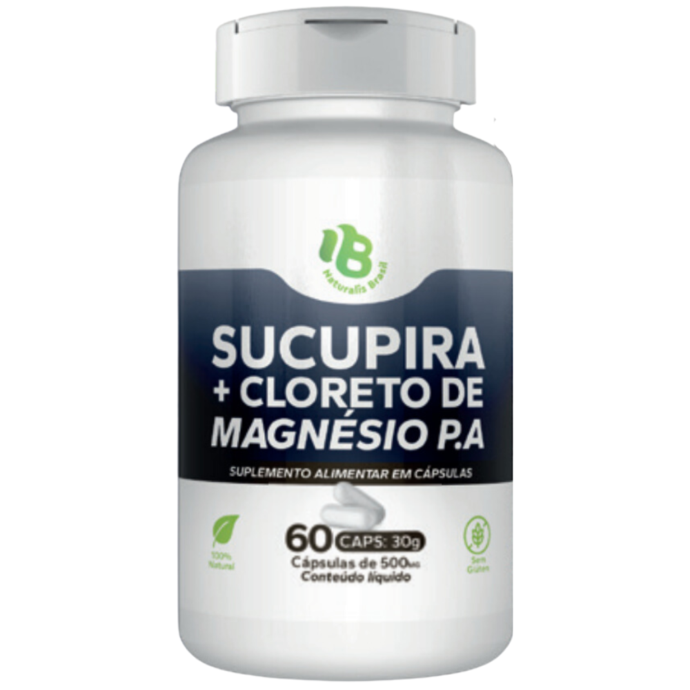 Sucupira com Cloreto de Magnesio PA 500mg 60 cápsulas Naturalis Brasil
