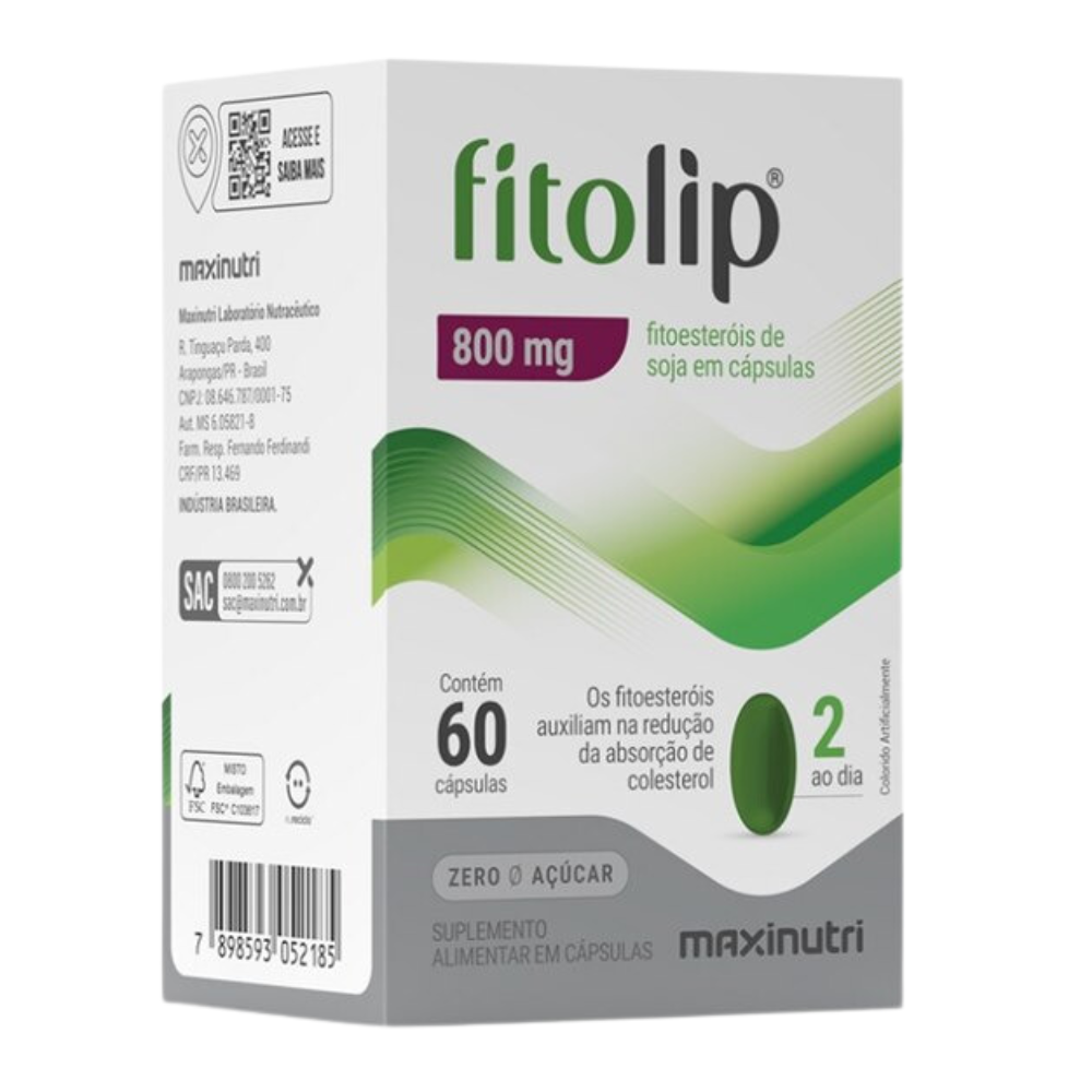 Fitolip - Fitoesterol 800mg 60 cápsulas Maxinutri