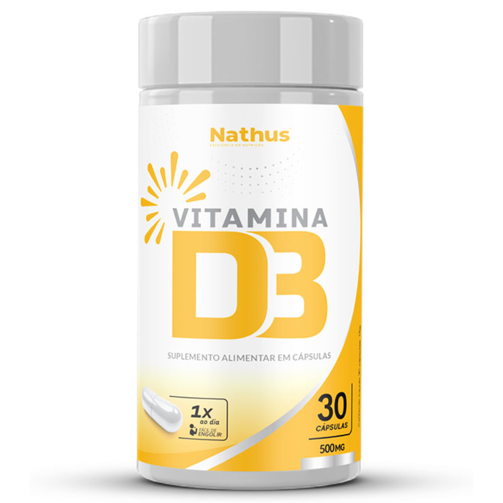 Vitamina D3 (2000UI) 500mg 30 cápsulas Nathus