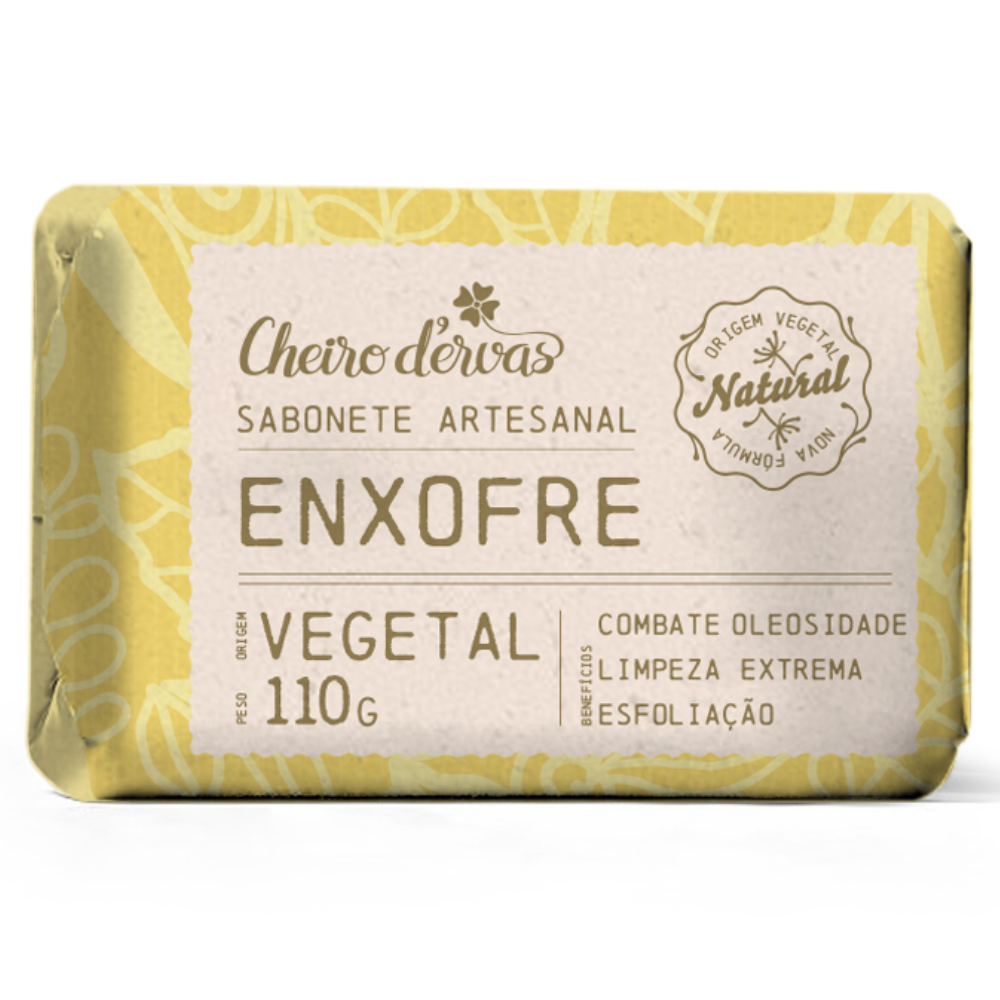 Sabonete Enxofre Natural 110g Cheiro D'ervas