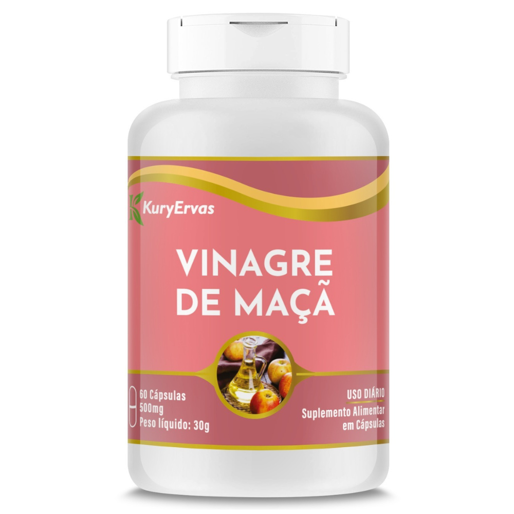 Vinagre de Maça 500mg 60 cápsulas Kury Ervas