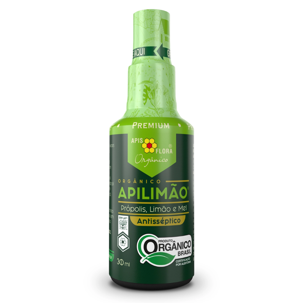 Apilimao Spray Organico - Propolis, Mel e Limao - 30ml Apisflora