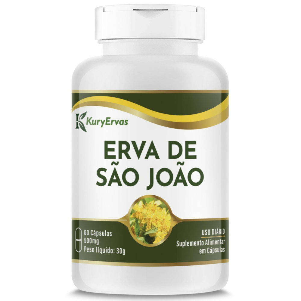 Erva de Sao Joao 500mg 60 cápsulas Kury Ervas