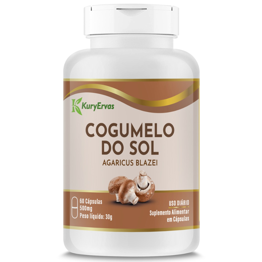 Cogumelo do Sol 500mg 60 cápsulas Kury Ervas