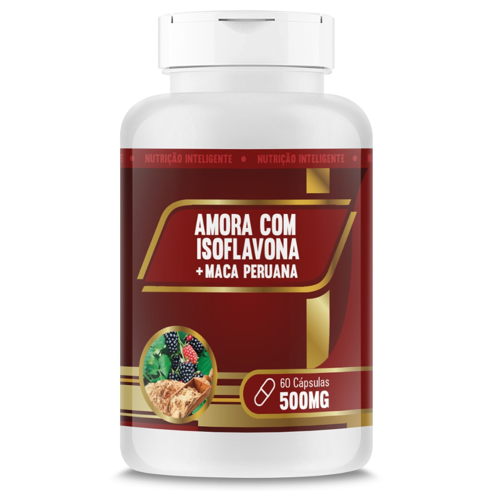 Amora com Isoflavona + Maca Peruana 500mg 60 cápsulas RN Suplementos