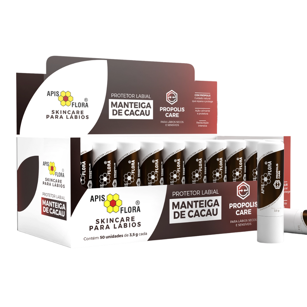Manteiga de Cacau com Propolis Care 50un/3,5g Apisflora