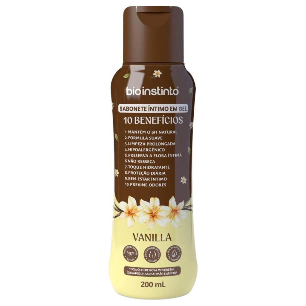 Sabonete Intimo Gel Vanilla (Baunilha) 200ml Bio Instinto