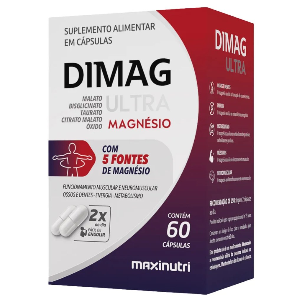 Dimag Ultra 5 Magesios 750mg 60 cápsulas Maxinutri