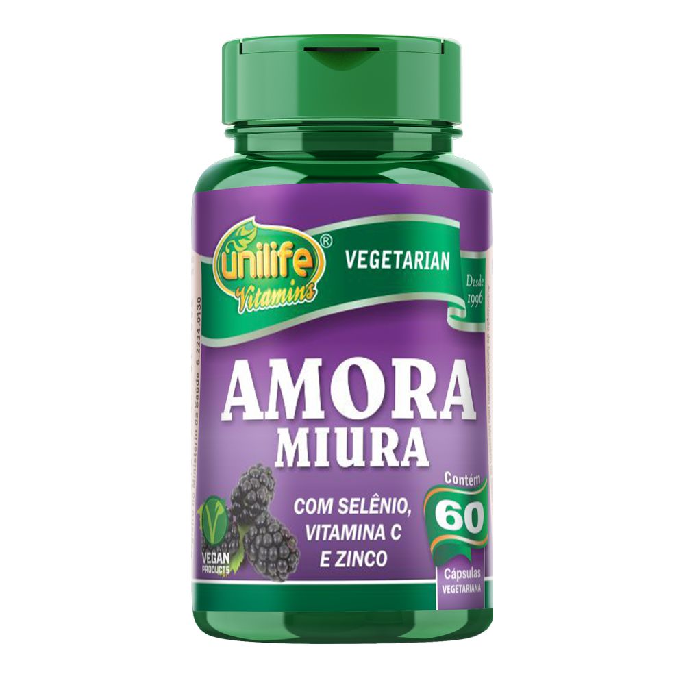 Amora Miura com Vitaminas 500mg 60 cápsulas Unilife