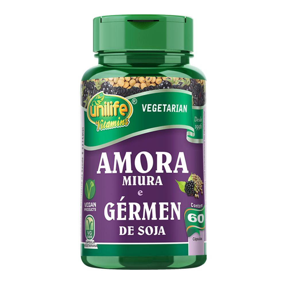 Amora Miura com Germen de Soja 550mg 60 cápsulas Unilife