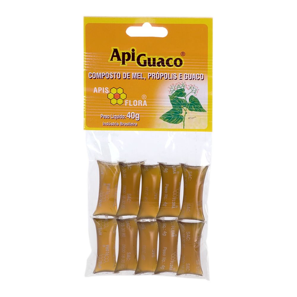 Mel Apiguaco com Propolis e Guaco sache 40g Apisflora