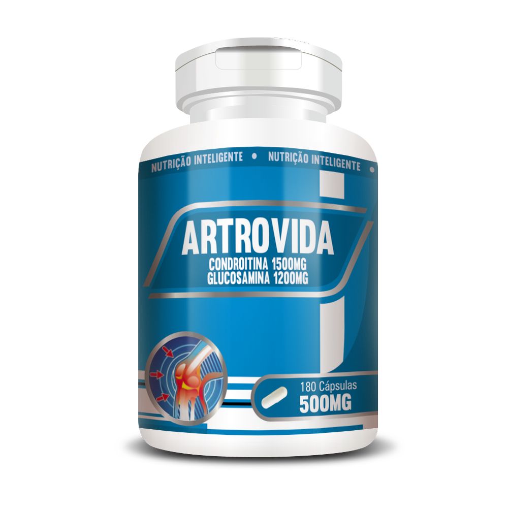 Artrovida (Condroitina e Glucosamina) 500mg 180 cápsulas RN Suplementos
