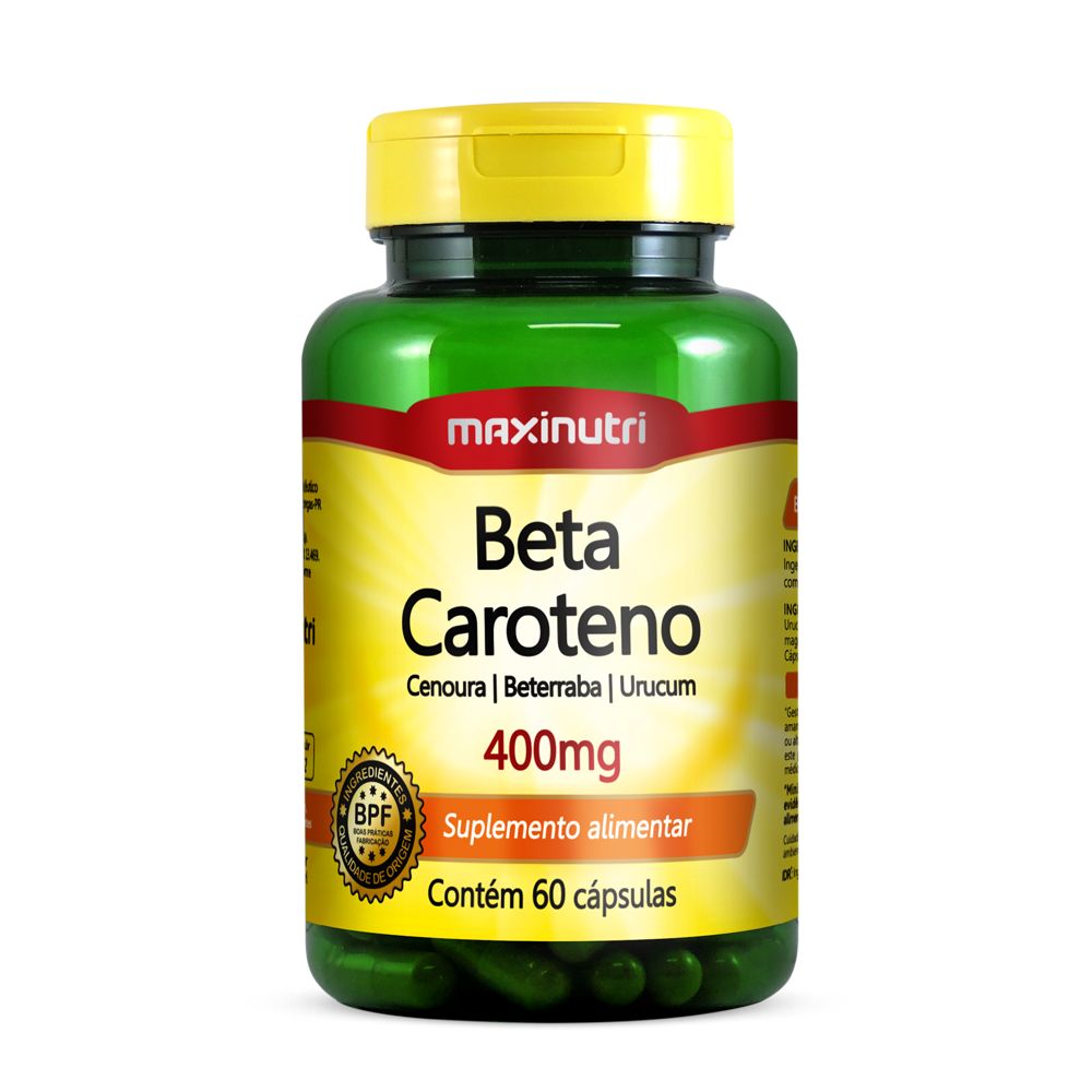 Betacaroteno 400mg 60 cápsulas Maxinutri
