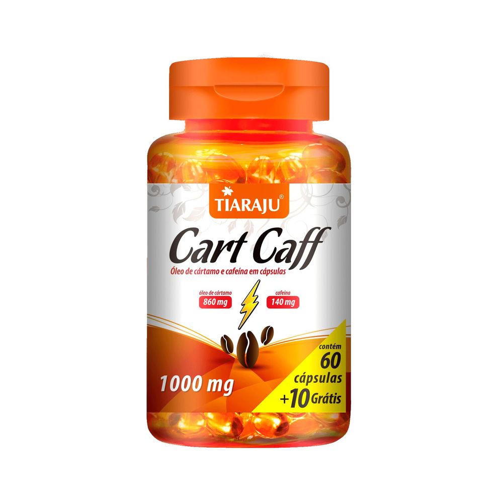 Cart Caff (oleo de cartamo + cafeina) 1000mg 60+10 cápsulas Tiaraju