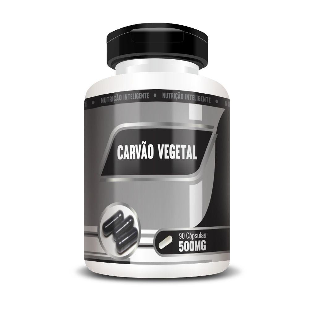 Carvao Vegetal Ativado 500mg 60 cápsulas RN Suplementos