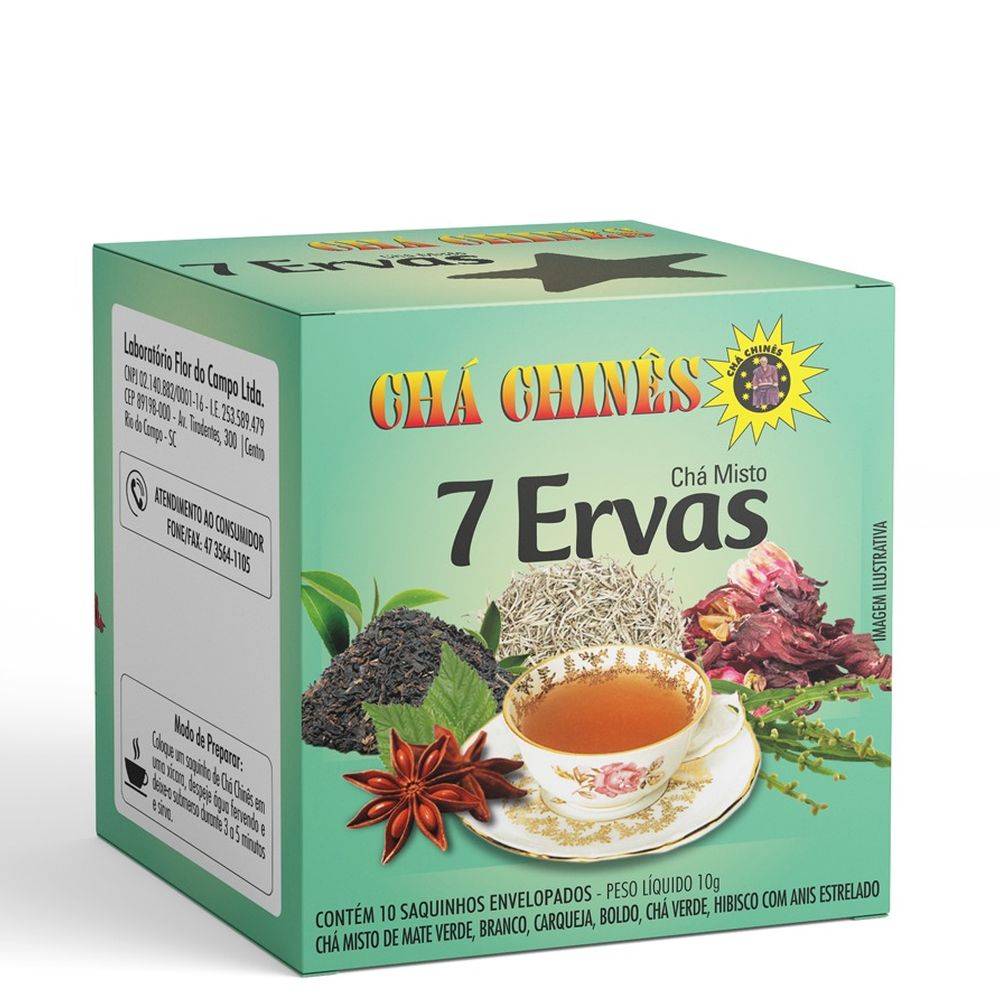 Cha 7 Ervas Misto 10g Cha Chines