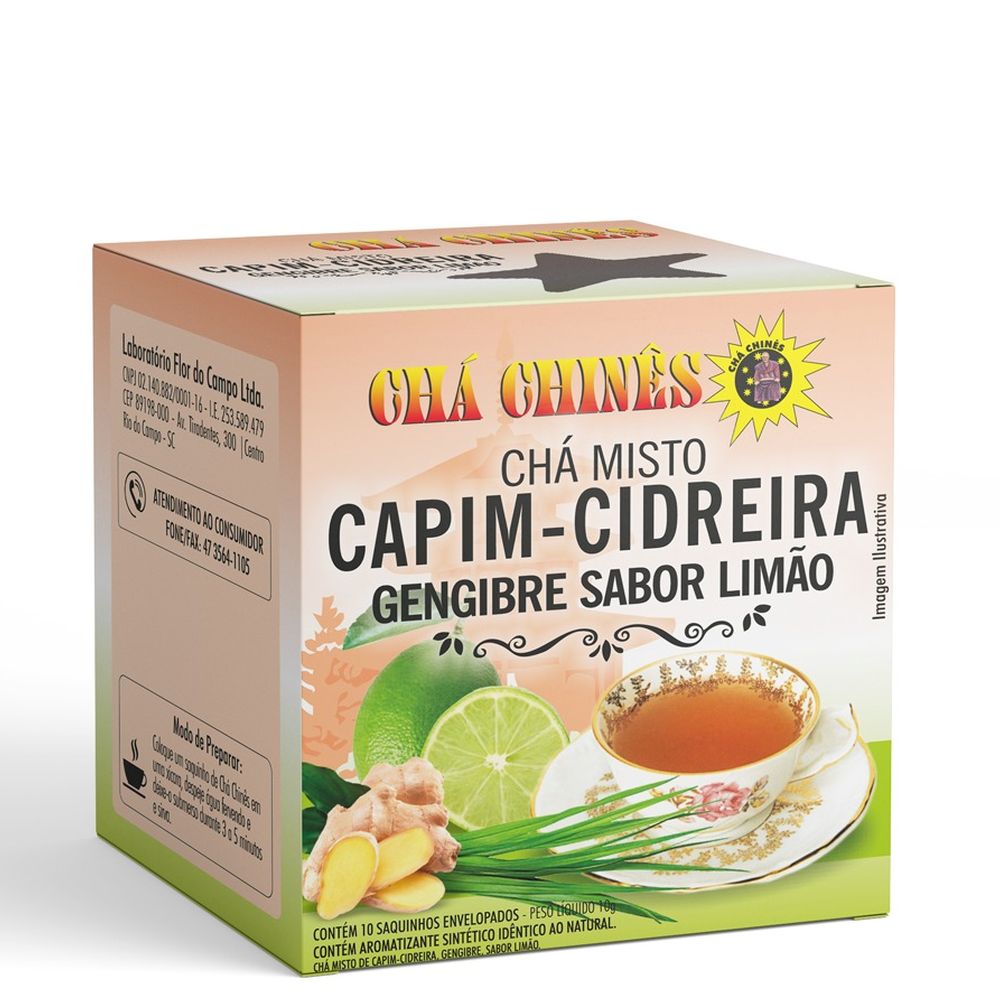 Cha Capim-Cidreira, Gengibre e Limao 10g Cha Chines