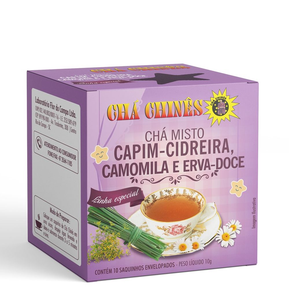 Cha Cidreira, Camomila e Erva Doce (Bebe) 10g Cha Chines