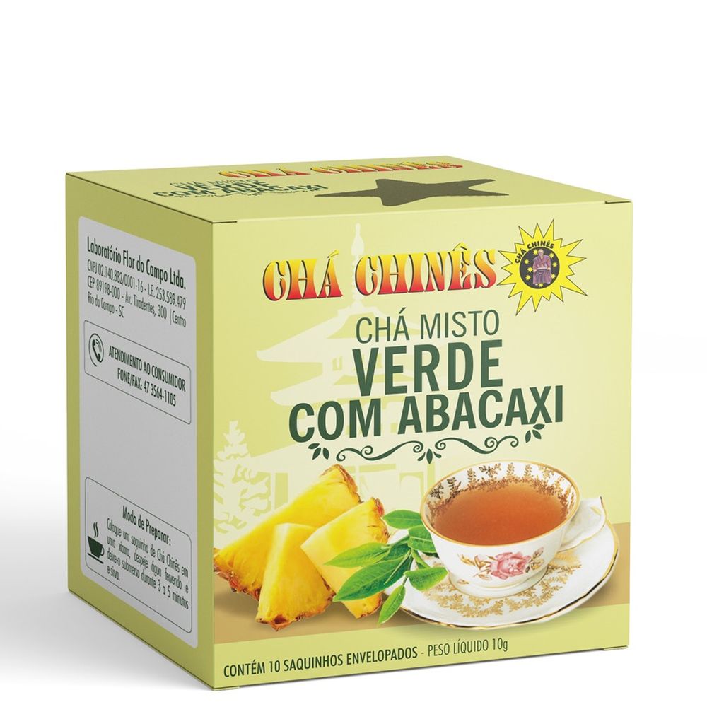 Cha Verde com Abacaxi 10g Cha Chines