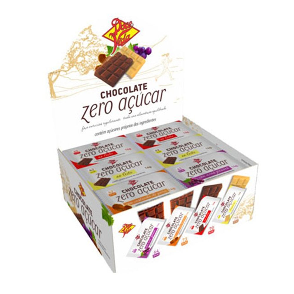 Chocolate Zero Acucar Sortido 36un/14g Doce Vida